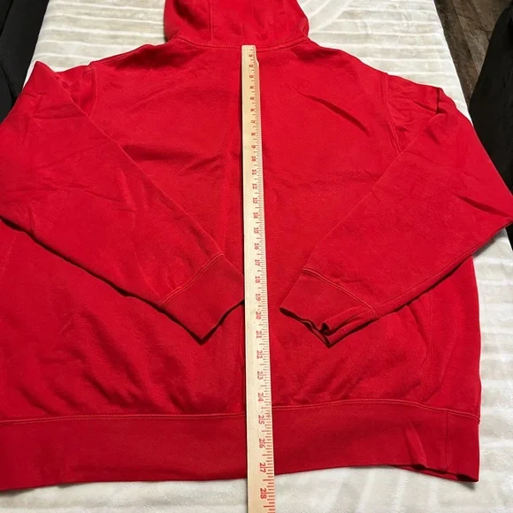 Nike Red Full-Zip Hoodie with Just Do It Patch XL - Picture 4 of 5